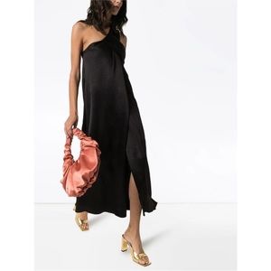 NWT - Nanushka satin single strap midi dress